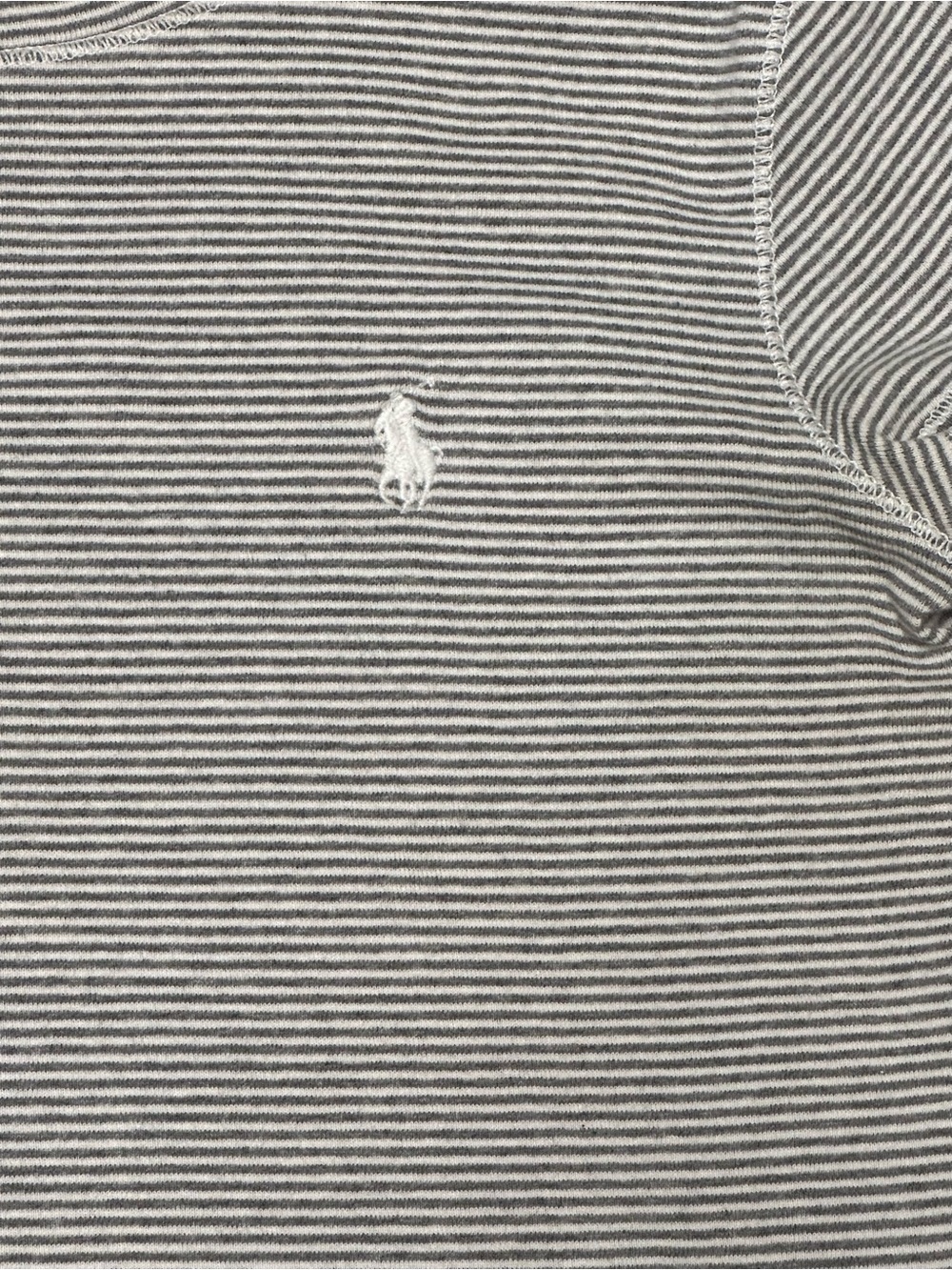 Polo by Ralph Lauren women’s Grey & White Striped Tee - Picture 2 of 4